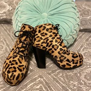 Steve Madden Leopard Raspy Booties